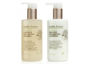 Linden Leaves Rosemary and Cypress Shampoo and Balm Mint and Tangerine conditioner