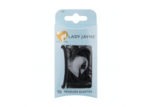 Lady Jayne Black Snagless Thick Elastics  - 10 Pack