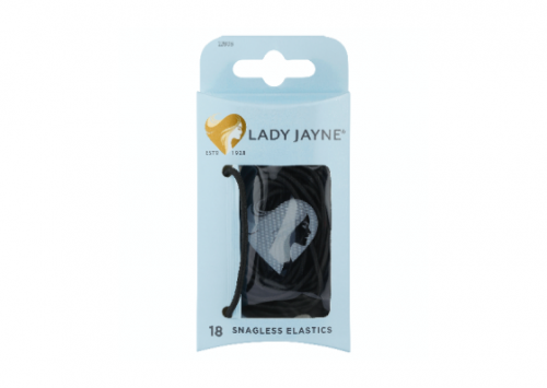 Lady Jayne Black Snagless Elastics - 18 Pack