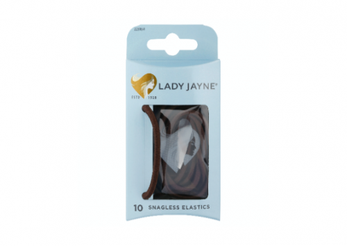 Lady Jayne Brown Snagless Thick Elastics  - 10 Pack