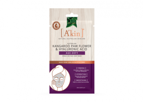 A’kin Australian Kangaroo Paw Flower and Hyaluronic Acid Age-Defy Face Mask
