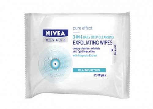 NIVEA Pure Effect 3-IN-1 Daily Deep Cleansing Exfoliating Wipe
