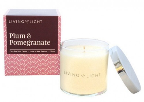 Living Light Pure Soy Wax Candle Plum & Pomegranate Review