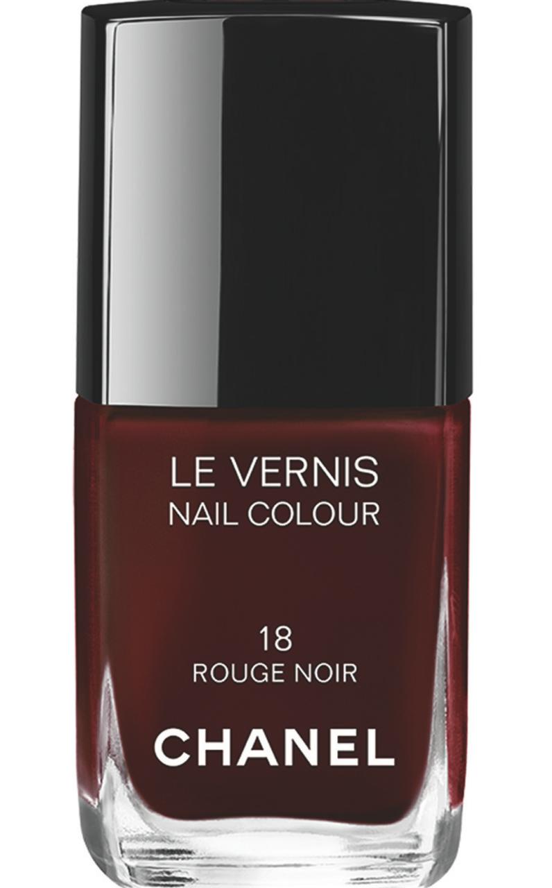 chanel dark red gel nail polish
